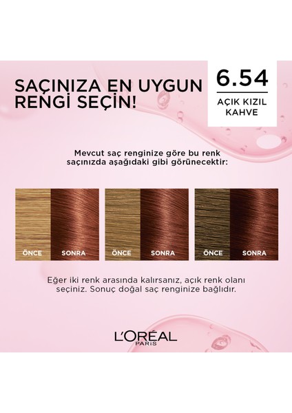 Creme Saç Boyası 6.54 Açık Kızıl Kahve