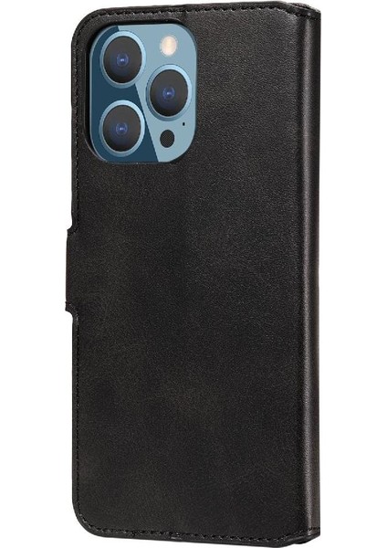 iPhone 13 Pro Basit Iş Pu Deri Manyetik Kapaklı Cüzdan Telefon Kılıfı Kart Tutuculu Koruma Kılıfı (Yurt Dışından) fırsatları