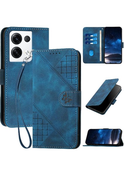 Ayrılabilir El Kayışı Kabartmalı Yüksek ile Oppo Oppo 8 Pro 5g Için Flip Case (Yurt Dışından)