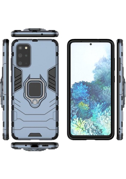 Halka Araba Dağı Kickstand Kılıf Samsung Galaxy S20 Artı Askeri Sınıf (Yurt Dışından)