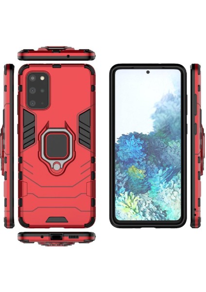 Halka Araba Dağı Kickstand Kılıf Samsung Galaxy S20 Artı Askeri Sınıf (Yurt Dışından)