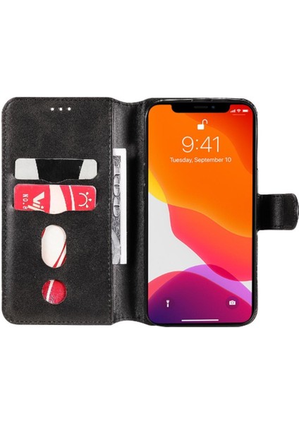 iPhone 13 Pro Basit Iş Pu Deri Manyetik Kapaklı Cüzdan Telefon Kılıfı Kart Tutuculu Koruma Kılıfı (Yurt Dışından) indirimleri