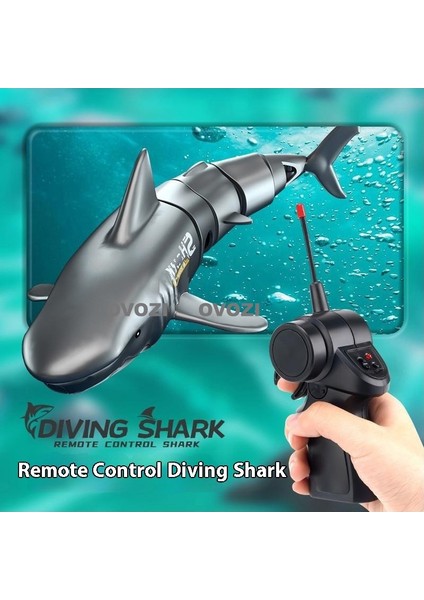 Ovozı Uzaktan Kumandalı Köpekbalığı Rc Balina Rc Balık Çocuk Su Oyuncakları (Yurt Dışından)