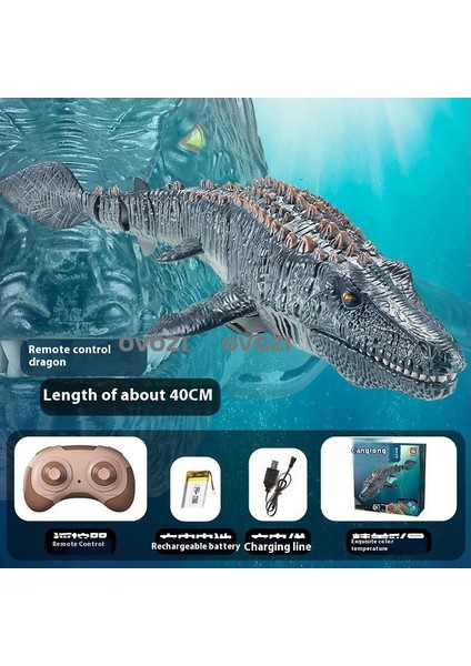 Ovozı Uzaktan Kumandalı Köpekbalığı Rc Balina Rc Balık Çocuk Su Oyuncakları (Yurt Dışından)
