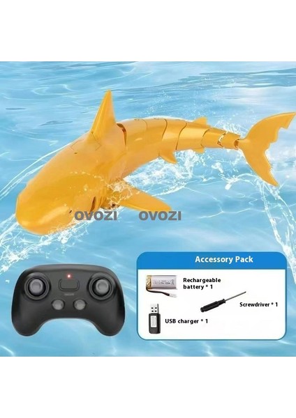 Ovozı Uzaktan Kumandalı Köpekbalığı Rc Balina Rc Balık Çocuk Su Oyuncakları (Yurt Dışından)