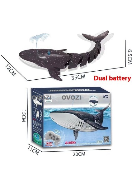 Ovozı Uzaktan Kumandalı Köpekbalığı Rc Balina Rc Balık Çocuk Su Oyuncakları (Yurt Dışından)