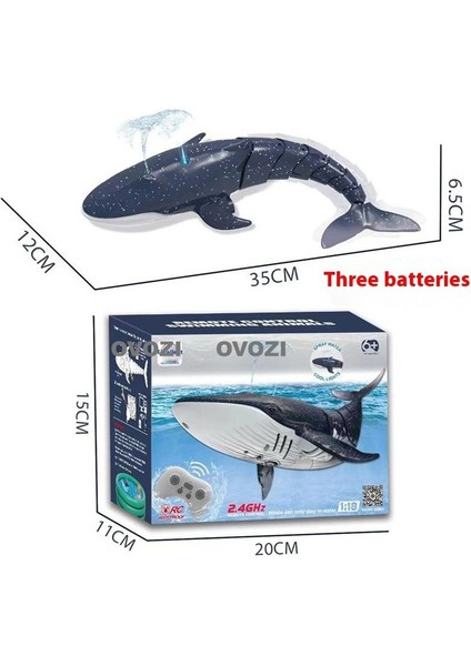 Ovozı Uzaktan Kumandalı Köpekbalığı Rc Balina Rc Balık Çocuk Su Oyuncakları (Yurt Dışından)
