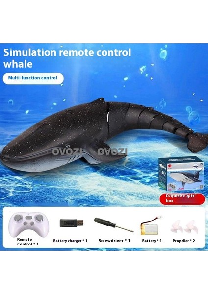 Ovozı Uzaktan Kumandalı Köpekbalığı Rc Balina Rc Balık Çocuk Su Oyuncakları (Yurt Dışından)