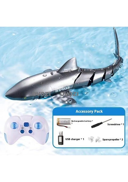 Ovozı Uzaktan Kumandalı Köpekbalığı Rc Balina Rc Balık Çocuk Su Oyuncakları (Yurt Dışından)