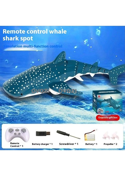 Ovozı Uzaktan Kumandalı Köpekbalığı Rc Balina Rc Balık Çocuk Su Oyuncakları (Yurt Dışından)