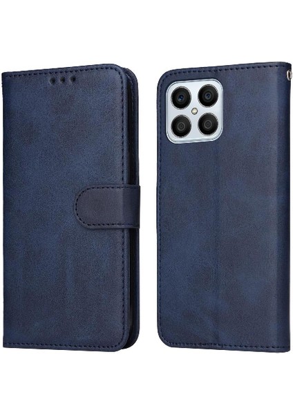 Honor X6 4g Basit Iş Pu Deri Manyetik Kapaklı Cüzdan Telefon Kılıfı Kart Tutuculu Koruma Kılıfı (Yurt Dışından)