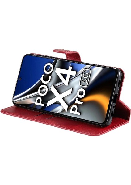 Xiaomi Poco X4 Pro 5g Basit Iş Pu Deri Manyetik Kapaklı Cüzdan Telefon Kılıfı Kart Tutuculu Koruma Kılıfı (Yurt Dışından) modelleri