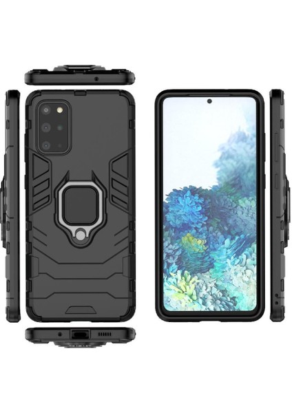 Halka Araba Dağı Kickstand Kılıf Samsung Galaxy S20 Artı Askeri Sınıf (Yurt Dışından)
