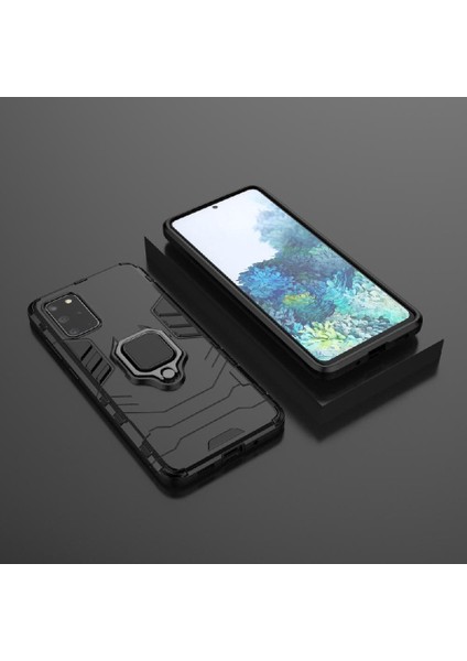 Halka Araba Dağı Kickstand Kılıf Samsung Galaxy S20 Artı Askeri Sınıf (Yurt Dışından) fiyatları