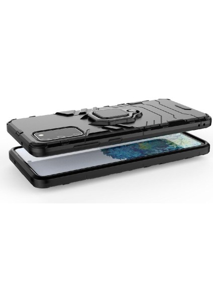 Halka Araba Dağı Kickstand Kılıf Samsung Galaxy S20 Artı Askeri Sınıf (Yurt Dışından) indirimleri