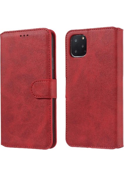 iPhone 11 Pro Max Basit Iş Pu Deri Manyetik Kapaklı Cüzdan Telefon Kılıfı Kart Tutuculu Koruma Kılıfı (Yurt Dışından) fiyatları