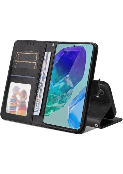 Samsung Galaxy M55 5g Basit Iş Pu Deri Manyetik Kapaklı Cüzdan Telefon Kılıfı Kart Tutuculu Koruma Kılıfı (Yurt Dışından) indirimleri