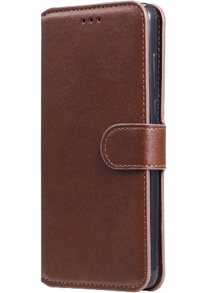 Samsung Galaxy A73 5g Basit Iş Pu Deri Manyetik Kapaklı Cüzdan Telefon Kılıfı Kart Tutuculu Koruma Kılıfı (Yurt Dışından)