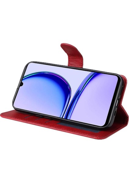 Realme Note 50 4g Basit Iş Pu Deri Manyetik Kapaklı Cüzdan Telefon Kılıfı Kart Tutuculu Koruma Kılıfı (Yurt Dışından) modelleri