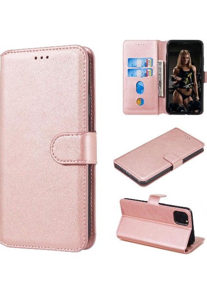 iPhone 11 Pro Max Basit Iş Pu Deri Manyetik Kapaklı Cüzdan Telefon Kılıfı Kart Tutuculu Koruma Kılıfı (Yurt Dışından) modelleri