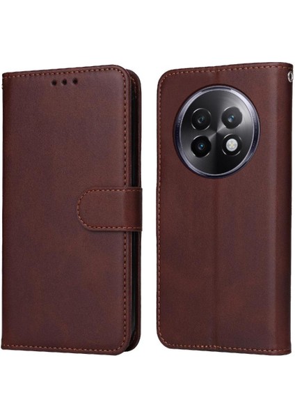 Realme 13 Plus 5g Basit Iş Pu Deri Manyetik Kapaklı Cüzdan Telefon Kılıfı Kart Tutuculu Koruma Kılıfı (Yurt Dışından)
