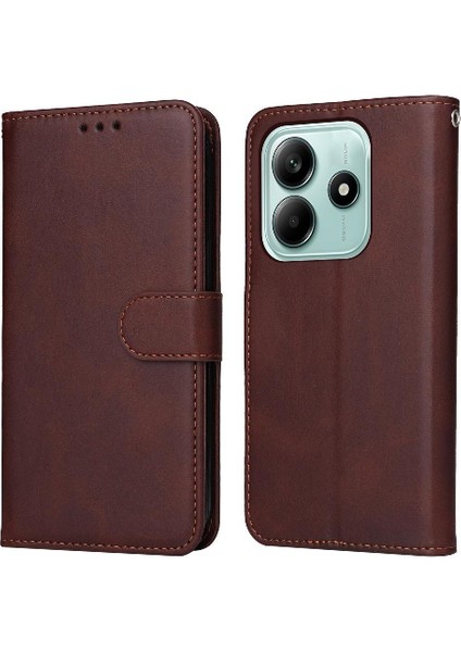 Xiaomi Redmi Note 14 5g Basit Iş Pu Deri Manyetik Kapaklı Cüzdan Telefon Kılıfı Kart Tutuculu Koruma Kılıfı (Yurt Dışından)