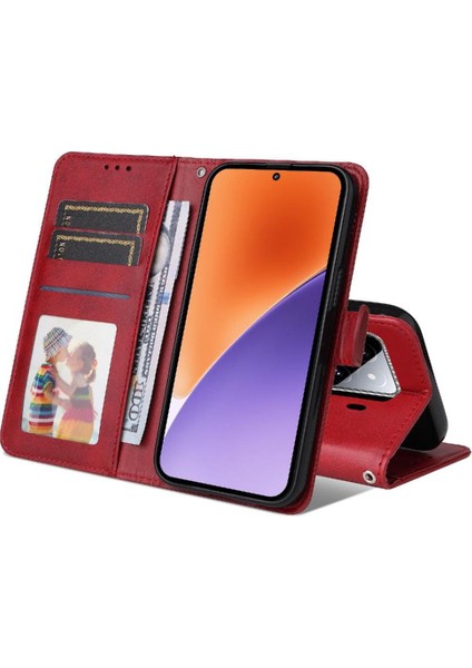 Xiaomi 15 Basit Iş Pu Deri Manyetik Kapaklı Cüzdan Telefon Kılıfı Kart Tutuculu Koruma Kılıfı (Yurt Dışından) fırsatları