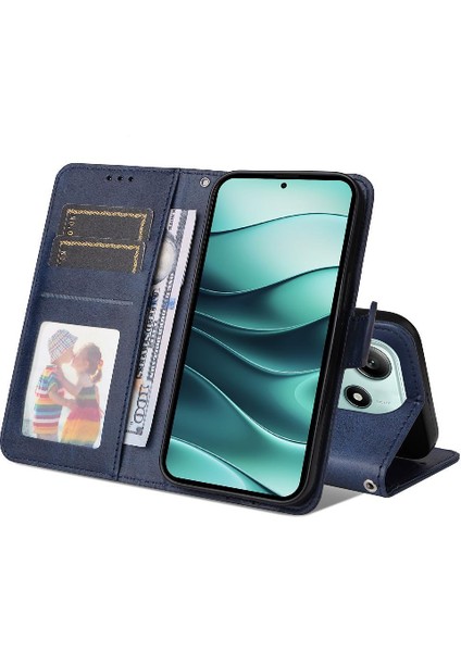 Xiaomi Redmi Note 14 5g Basit Iş Pu Deri Manyetik Kapaklı Cüzdan Telefon Kılıfı Kart Tutuculu Koruma Kılıfı (Yurt Dışından) indirimleri
