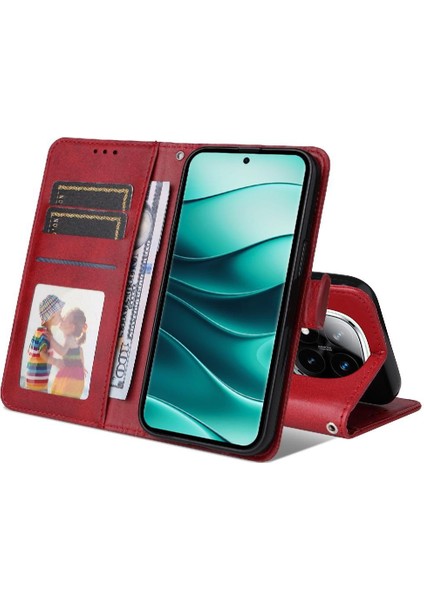 Xiaomi Redmi Note 14 Pro 5g Basit Iş Pu Deri Manyetik Kapaklı Cüzdan Telefon Kılıfı Kart Tutuculu Koruma Kılıfı (Yurt Dışından) indirimleri