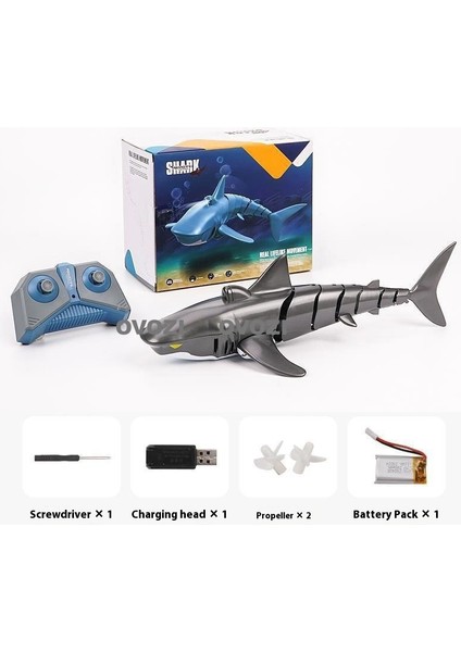 Ovozı Uzaktan Kumandalı Köpekbalığı Rc Balina Rc Balık Çocuk Su Oyuncakları (Yurt Dışından)
