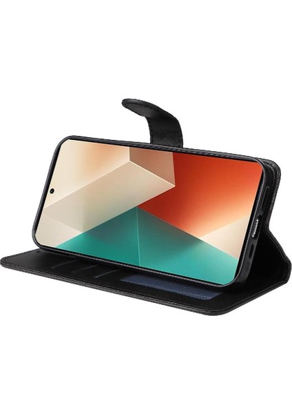 Xiaomi Redmi Note 13 5g Basit Iş Pu Deri Manyetik Kapaklı Cüzdan Telefon Kılıfı Kart Tutuculu Koruma Kılıfı (Yurt Dışından) modelleri