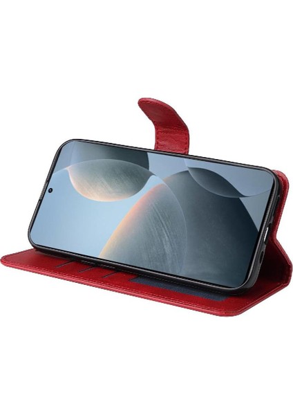 Xiaomi Poco F6 Pro Basit Iş Pu Deri Manyetik Kapaklı Cüzdan Telefon Kılıfı Kart Tutuculu Koruma Kılıfı (Yurt Dışından) modelleri