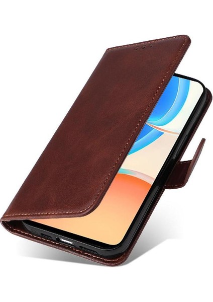 Honor X8 Basit Iş Pu Deri Manyetik Kapaklı Cüzdan Telefon Kılıfı Kart Tutuculu Koruma Kılıfı (Yurt Dışından) modelleri