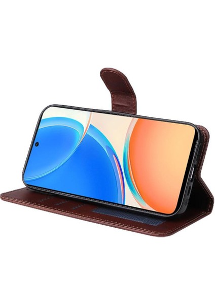 Honor X8 Basit Iş Pu Deri Manyetik Kapaklı Cüzdan Telefon Kılıfı Kart Tutuculu Koruma Kılıfı (Yurt Dışından) fırsatları