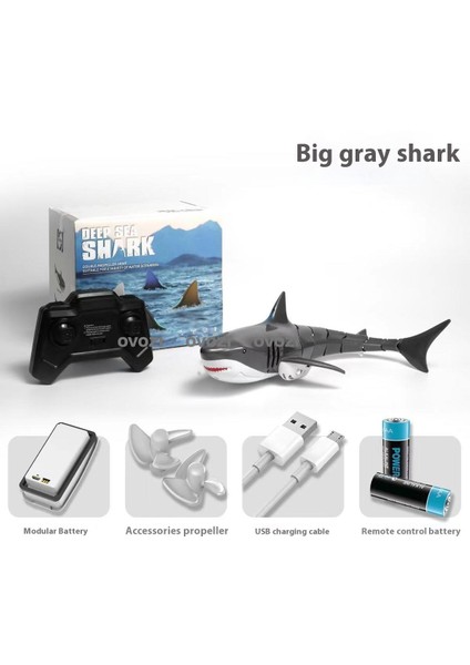 Ovozı Uzaktan Kumandalı Köpekbalığı Rc Balina Rc Balık Çocuk Su Oyuncakları (Yurt Dışından)
