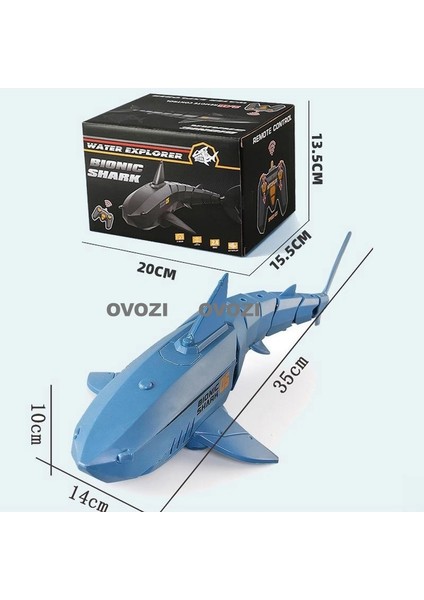 Ovozı Uzaktan Kumandalı Köpekbalığı Rc Balina Rc Balık Çocuk Su Oyuncakları (Yurt Dışından)