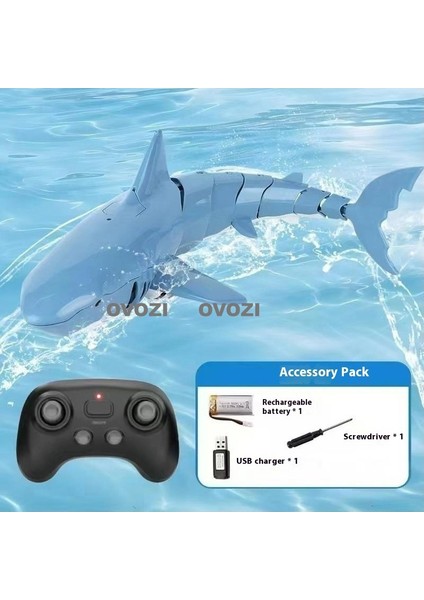 Ovozı Uzaktan Kumandalı Köpekbalığı Rc Balina Rc Balık Çocuk Su Oyuncakları (Yurt Dışından)