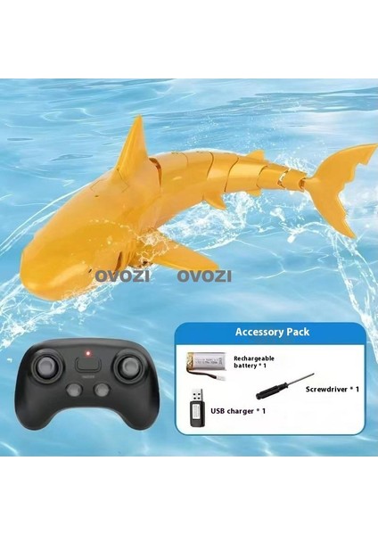 Ovozı Uzaktan Kumandalı Köpekbalığı Rc Balina Rc Balık Çocuk Su Oyuncakları (Yurt Dışından)