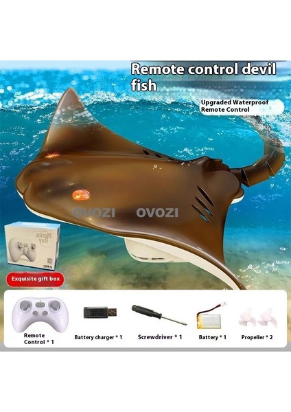 Ovozı Uzaktan Kumandalı Köpekbalığı Rc Balina Rc Balık Çocuk Su Oyuncakları (Yurt Dışından)