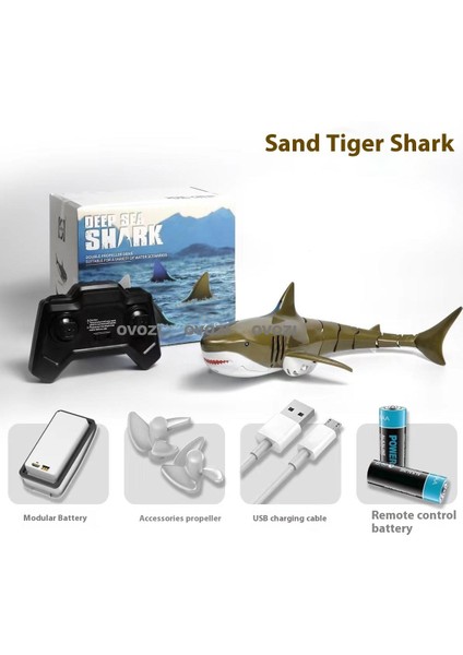 Ovozı Uzaktan Kumandalı Köpekbalığı Rc Balina Rc Balık Çocuk Su Oyuncakları (Yurt Dışından)