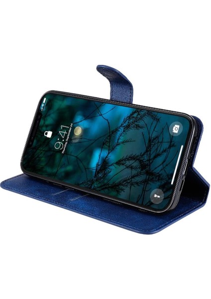 iPhone 12 Pro Max Basit Iş Pu Deri Manyetik Kapaklı Cüzdan Telefon Kılıfı Kart Tutuculu Koruma Kılıfı (Yurt Dışından) indirimleri