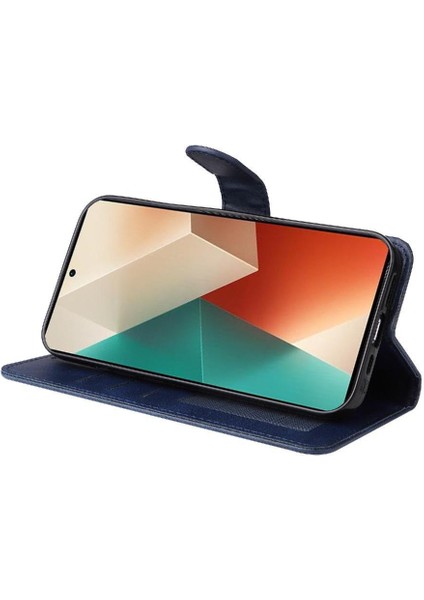 Xiaomi Redmi Note 13 5g Basit Iş Pu Deri Manyetik Kapaklı Cüzdan Telefon Kılıfı Kart Tutuculu Koruma Kılıfı (Yurt Dışından) fiyatları