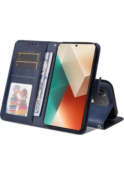 Xiaomi Redmi Note 13 5g Basit Iş Pu Deri Manyetik Kapaklı Cüzdan Telefon Kılıfı Kart Tutuculu Koruma Kılıfı (Yurt Dışından) indirimleri