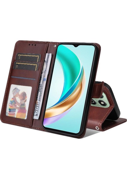 Honor X6B 4g Basit Iş Pu Deri Manyetik Kapaklı Cüzdan Telefon Kılıfı Kart Tutuculu Koruma Kılıfı (Yurt Dışından) indirimleri