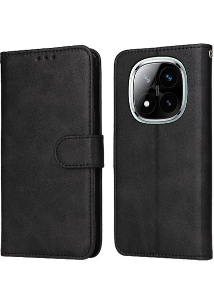 Xiaomi Poco X7 Basit Iş Pu Deri Manyetik Kapaklı Cüzdan Telefon Kılıfı Kart Tutuculu Koruma Kılıfı (Yurt Dışından)