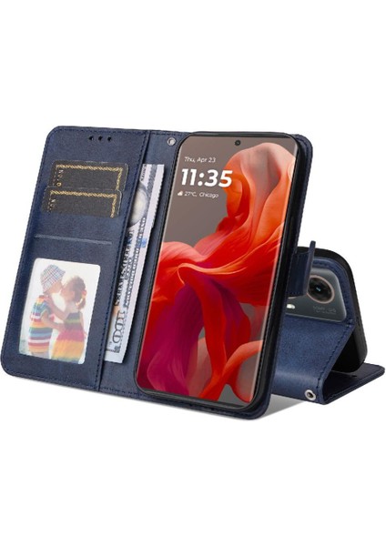 Motorola Moto G24 Basit Iş Pu Deri Manyetik Kapaklı Cüzdan Telefon Kılıfı Kart Tutuculu Koruma Kılıfı (Yurt Dışından) indirimleri