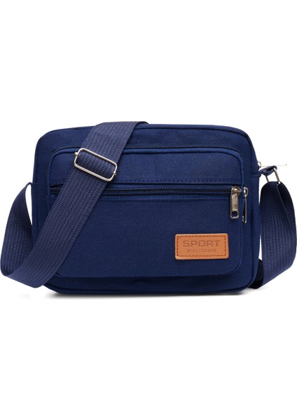 Yeni Kanvas Omuz Çantası Erkek Crossbody Iş Alma Cüzdanı Unisex (Yurt Dışından)