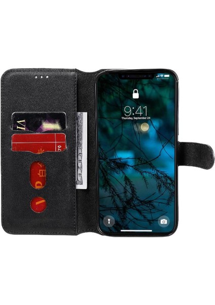 iPhone 12 Pro Max Basit Iş Pu Deri Manyetik Kapaklı Cüzdan Telefon Kılıfı Kart Tutuculu Koruma Kılıfı (Yurt Dışından) fırsatları