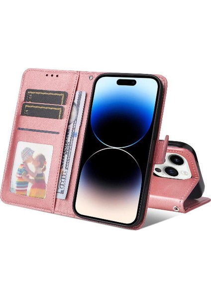 iPhone 15 Pro Max Basit Iş Pu Deri Manyetik Kapaklı Cüzdan Telefon Kılıfı Kart Tutuculu Koruma Kılıfı (Yurt Dışından) indirimleri