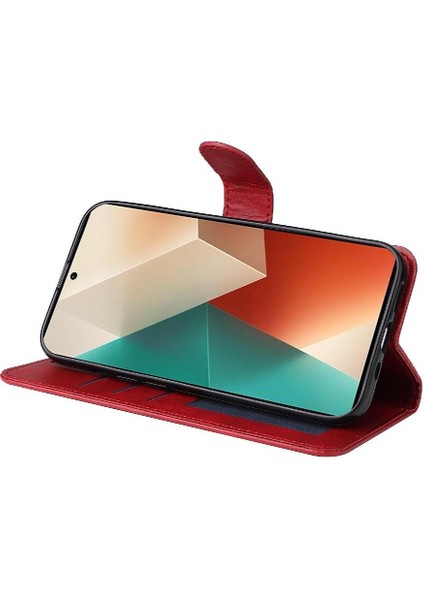 Xiaomi Redmi Note 13 5g Basit Iş Pu Deri Manyetik Kapaklı Cüzdan Telefon Kılıfı Kart Tutuculu Koruma Kılıfı (Yurt Dışından) fiyatları